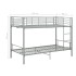 Cama litera de metal gris 90x200