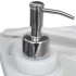 Lavabo portátil con pedestal para camping gris 20