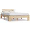 Estructura de cama de madera maciza de pino 140x200 cm