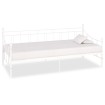 Estructura de cama de metal blanco 90x200 cm