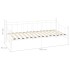 Estructura de cama de metal blanco 90x200