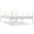 Estructura de cama de metal blanco 140x200