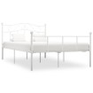 Estructura de cama de metal blanco 140x200 cm