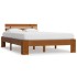 Estructura de cama madera maciza pino marrón miel 120x200