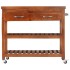 Carrito de cocina de madera maciza de acacia 100x48x89