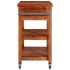 Carrito de cocina de madera maciza de acacia 100x48x89