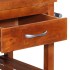 Carrito de cocina de madera maciza de acacia 100x48x89