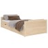 Estructura de cama con cajones madera maciza de pino 90x200