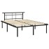 Estructura de cama de metal negra 140x200