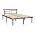 Estructura de cama de metal negra 140x200