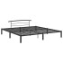 Estructura de cama de metal negro 180x200