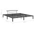 Estructura de cama de metal negro 180x200