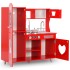 Cocinita de juguete MDF roja 80x31x89