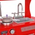 Cocinita de juguete MDF roja 80x31x89