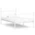 Estructura de cama con somier metal blanco 100x200