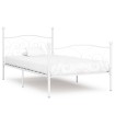 Estructura de cama con somier metal blanco 100x200 cm