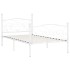 Estructura de cama con somier metal blanco 100x200