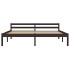 Estructura de cama madera maciza pino marrón oscuro 160x200