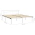 Estructura de cama de metal blanco 180x200