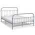 Estructura de cama de metal gris 120x200