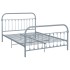 Estructura de cama de metal gris 120x200