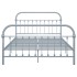 Estructura de cama de metal gris 120x200