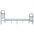 Estructura de cama de metal gris 120x200