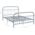 Estructura de cama de metal gris 120x200