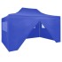 Carpa plegable profesional con 4 paredes acero azul 3x4