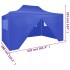 Carpa plegable profesional con 4 paredes acero azul 3x4