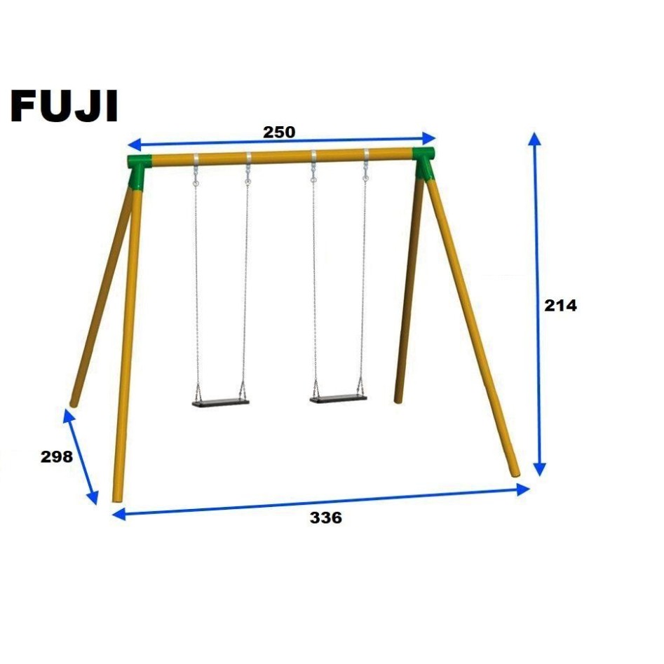 Columpio Doble Fuji Asientos Con cadenas