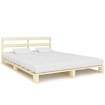 Estructura de cama de palés madera maciza de pino 140x200 cm