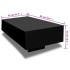 Mesa de centro rectangular negra con