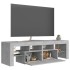 Mueble de TV con luces LED gris hormigón 140x36,5x40