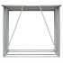 Casetilla para leña acero galvanizado marrón 163x83x154