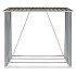 Casetilla para leña acero galvanizado marrón 163x83x154