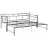 Estructura de sofá cama extraíble metal negro 90x200