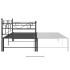 Estructura de sofá cama extraíble metal negro 90x200