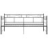 Estructura de sofá cama extraíble metal negro 90x200