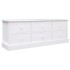 Mueble para TV madera maciza de paulownia blanco 108x30x40