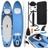 Juego de tabla paddle surf inflable azul 300x76x10