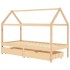 Estructura de cama infantil con cajones madera de pino