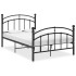 Estructura de cama de metal negro 120x200