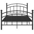 Estructura de cama de metal negro 120x200