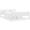 Estructura de cama de madera maciza de pino blanca 140x200 cm