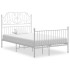 Estructura de cama de metal blanco 120x200