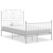 Estructura de cama de metal blanco 120x200 cm