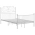 Estructura de cama de metal blanco 120x200