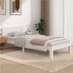 Estructura de cama madera maciza de pino blanco 90x200 cm