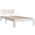 Estructura de cama madera maciza de pino blanco 90x200